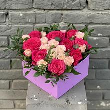 Цветочная композиция из Розы в коробке в Советском Республики Марий Эл