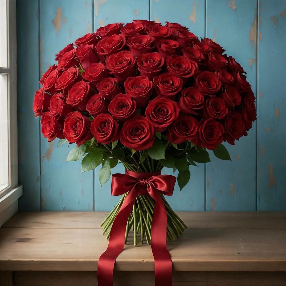 Букет Красные розы Блэк Меджик в Советском Республики Марий Эл