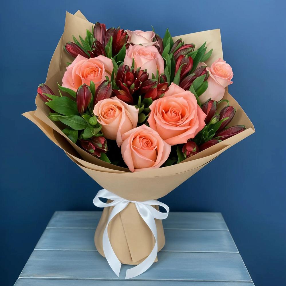 Букет цветов из: Розы и Альстромерии в Советском Республики Марий Эл