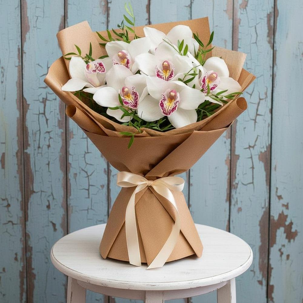 Букет цветов из: Орхидеи и Розы в Советском Республики Марий Эл