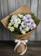 Букет цветов из:  Хризантемы и Розы #REPLACE_PRED# Советском Республики Марий Эл