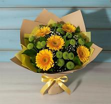 Букет цветов из:  Герберы и Хризантемы в Советском Республики Марий Эл