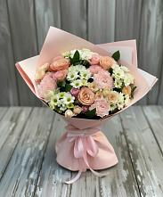 Букет цветов из:  Гвоздики, Розы и Хризантемы в Советском Республики Марий Эл