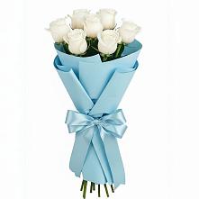 Букет 7 белых роз Проуд #REPLACE_PRED# Советском Республики Марий Эл