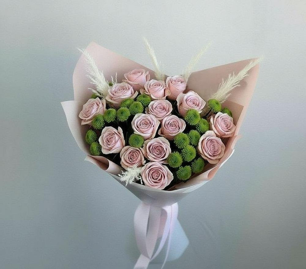 Букет цветов из: Розы и Хризантемы в Советском Республики Марий Эл