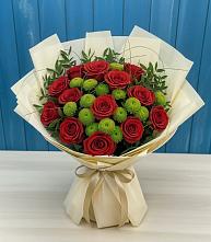 Букет цветов из:  Розы и Хризантемы в Советском Республики Марий Эл