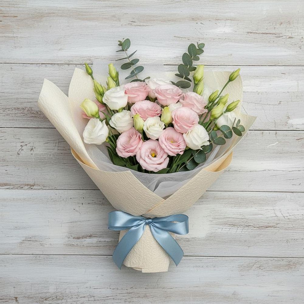 Букет цветов из: Лизиантусы в Советском Республики Марий Эл